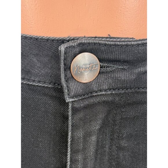 VTG Nanette Lepore Black Floral Embroidered Cropped Jeans | Mob Wife Coquette 8 - Picture 16 of 16